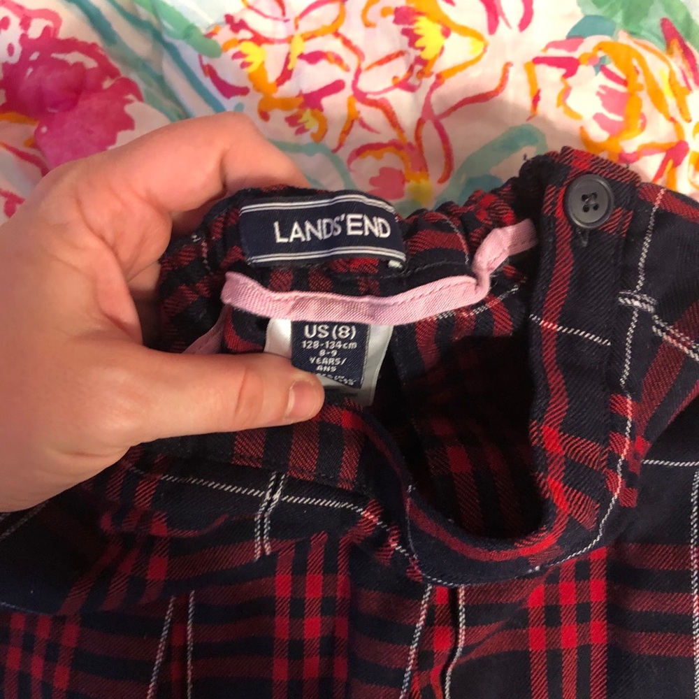 Lands End Plaid Skort